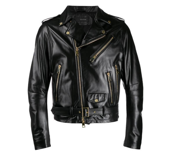 Picture of Men's Black Double Zipper Motorcycle
