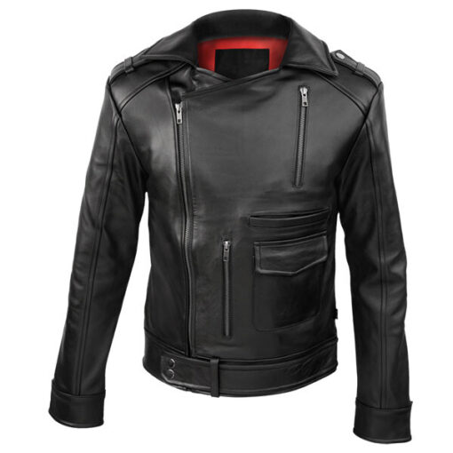 Picture of Black Bomber Leather Jacket