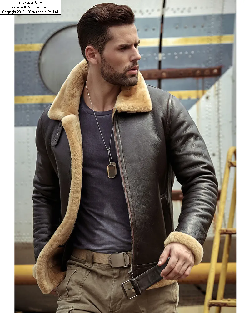 Picture of Dark Brown Fur Bomber Jacket